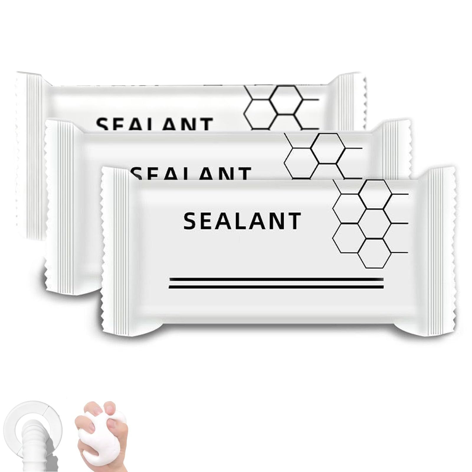 Universal Sealant Clay Waterproof, Malleable Sealant Putty Stick (3pcs)