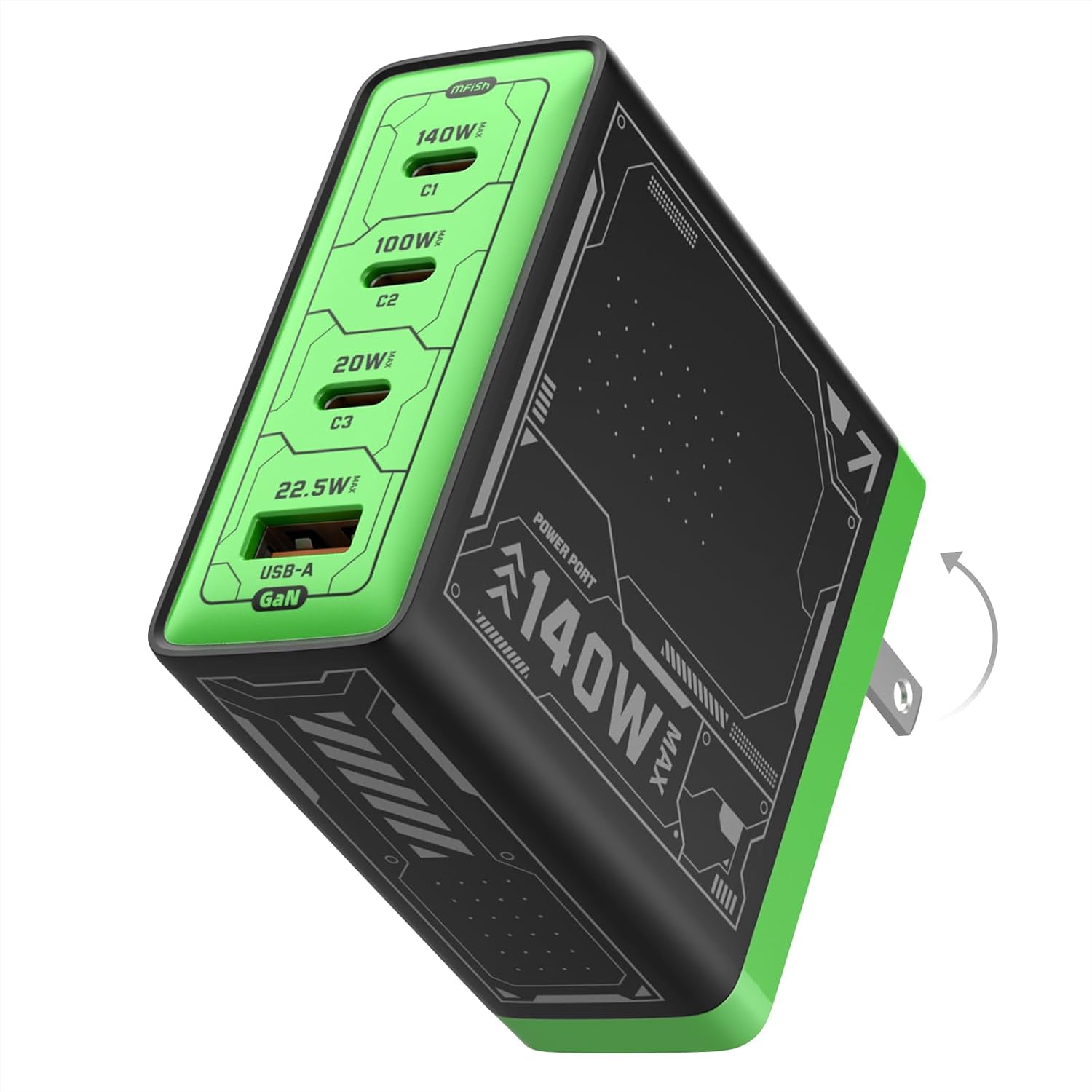 E-Rhino 140W Max 4-Port GaN Charger...