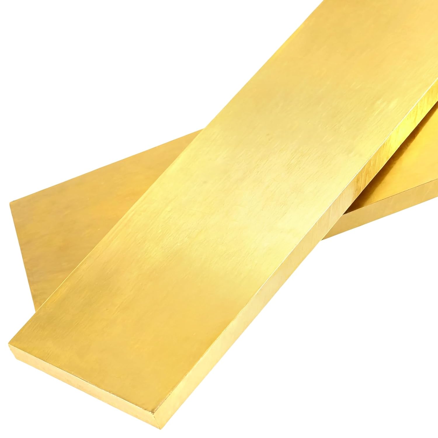 LEXININ 6 x 50 x 300mm Brass Flat Bar, 0.24 x 1.96 x 11.8 inches, Solid Stock for Plate and Craft, 2 Pieces