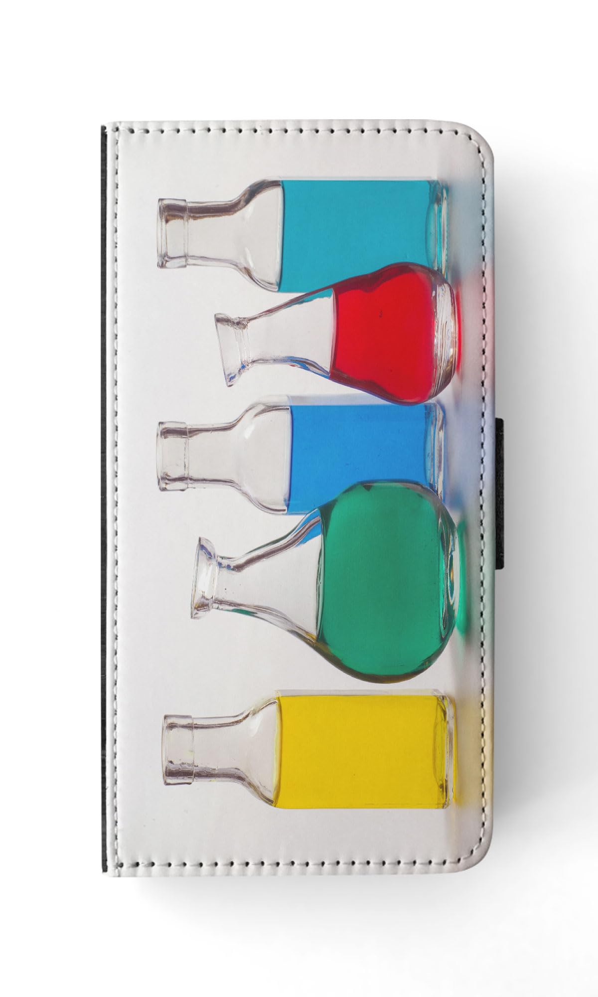Science BEAKERS Flask Equipment FLIP Wallet Phone CASE Cover for Apple iPhone 15 Multicolor