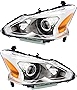 For Nissan Altima Sedan Headlights Lamps Set 2013 2014 2015 Halogen Driver and Passenger Side