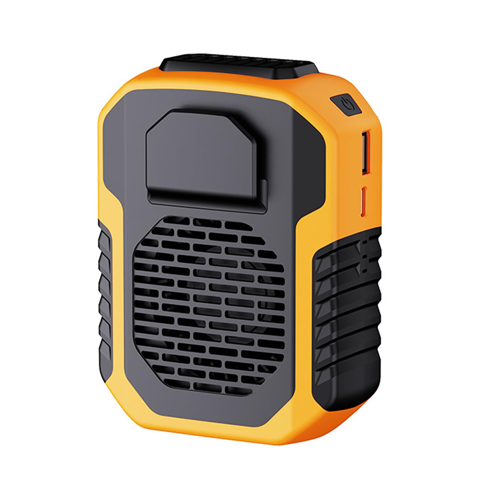 Ventilatore Portatile USB Aria condizionata 6000mA Ricaricabile Mini ventilatori a Collo Appeso Sport all'Aria Aperta Campeggio Escursionismo Clip su Dispositivo di Raffreddamento,Arancione,117 *