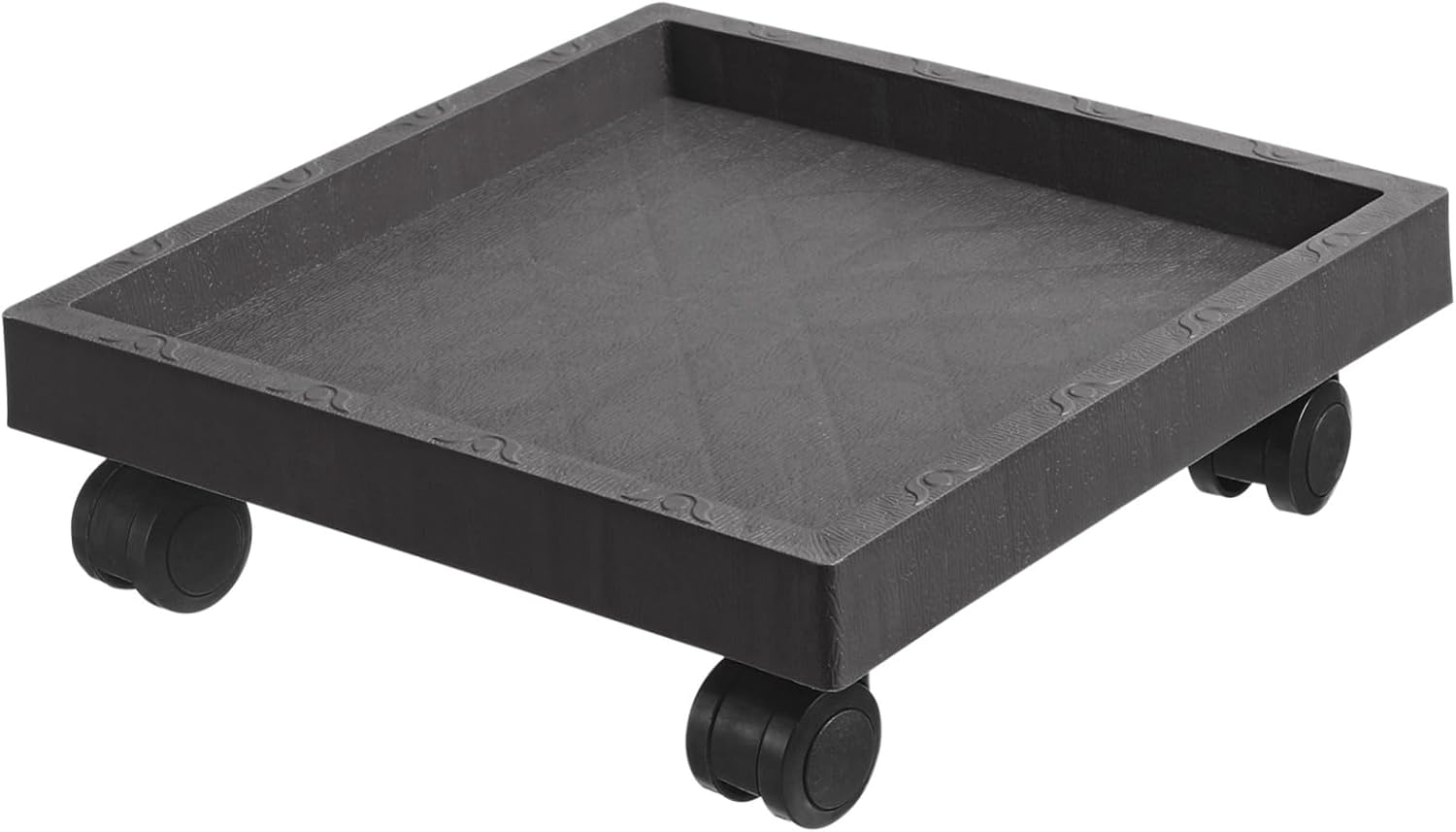 Planter Tray Plant Pallet Rolling Plant Tray Plant Stand Round Flower Pot Mover Plant Stand with 4 Wheels Plant Trolley for Indoor or Outdoor, Garden, Patio (Grey)