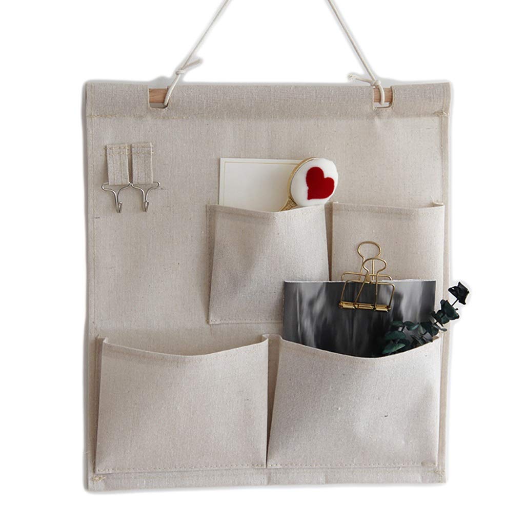 Sac en tissu suspendu pour porte avec 4 poches de rangement
