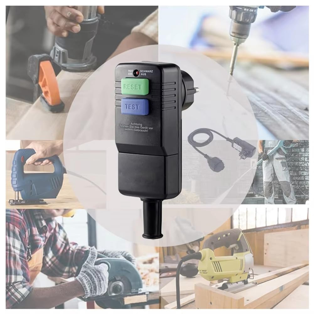 Plug-in RCD 30 MA Protection différentielle Prise de sécurité pour connecteurs fixes Pour alimenter les câbles en plein air Alimentation électrique