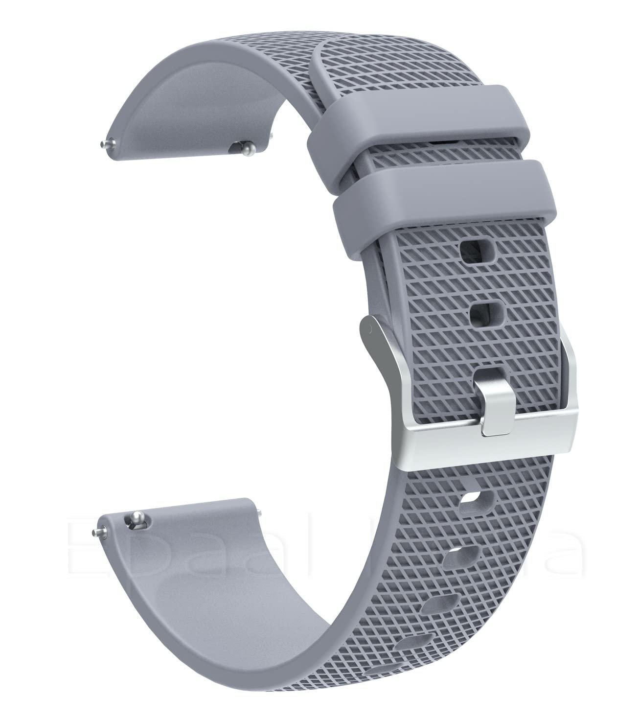 Epaal19mm Universal Silicone Strap with DASH Texture Metal Buckle for Noise ColorFit Pulse, Noise ColorFit Pro 2/Oxy, Boat Storm, Realme Watch