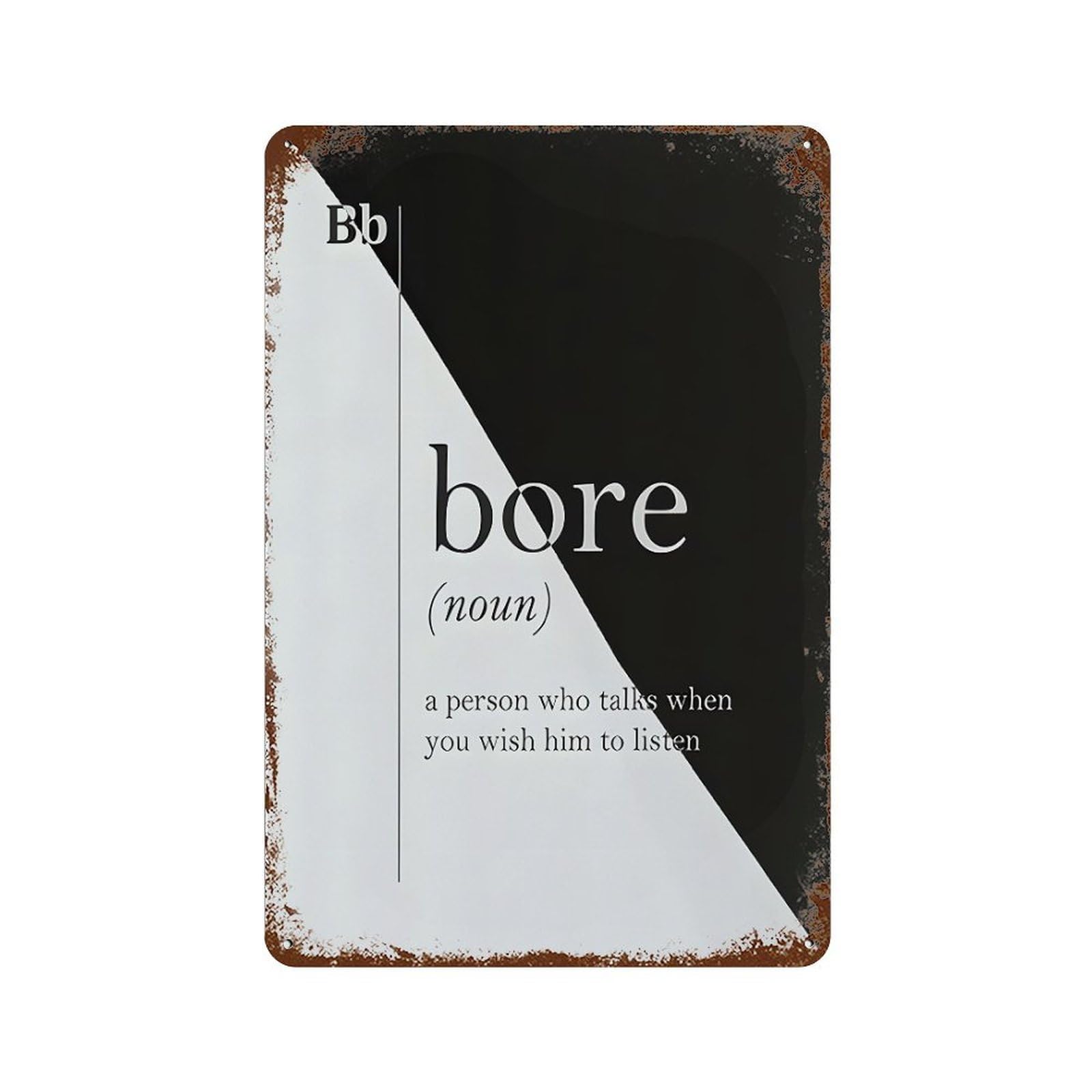 xiaoxiaoshen Bore Definition Wall Decor Art Metal Tin Poster Modern Home Decor Art Home Bar Shop Decorations Vintage Sign 30x20cm