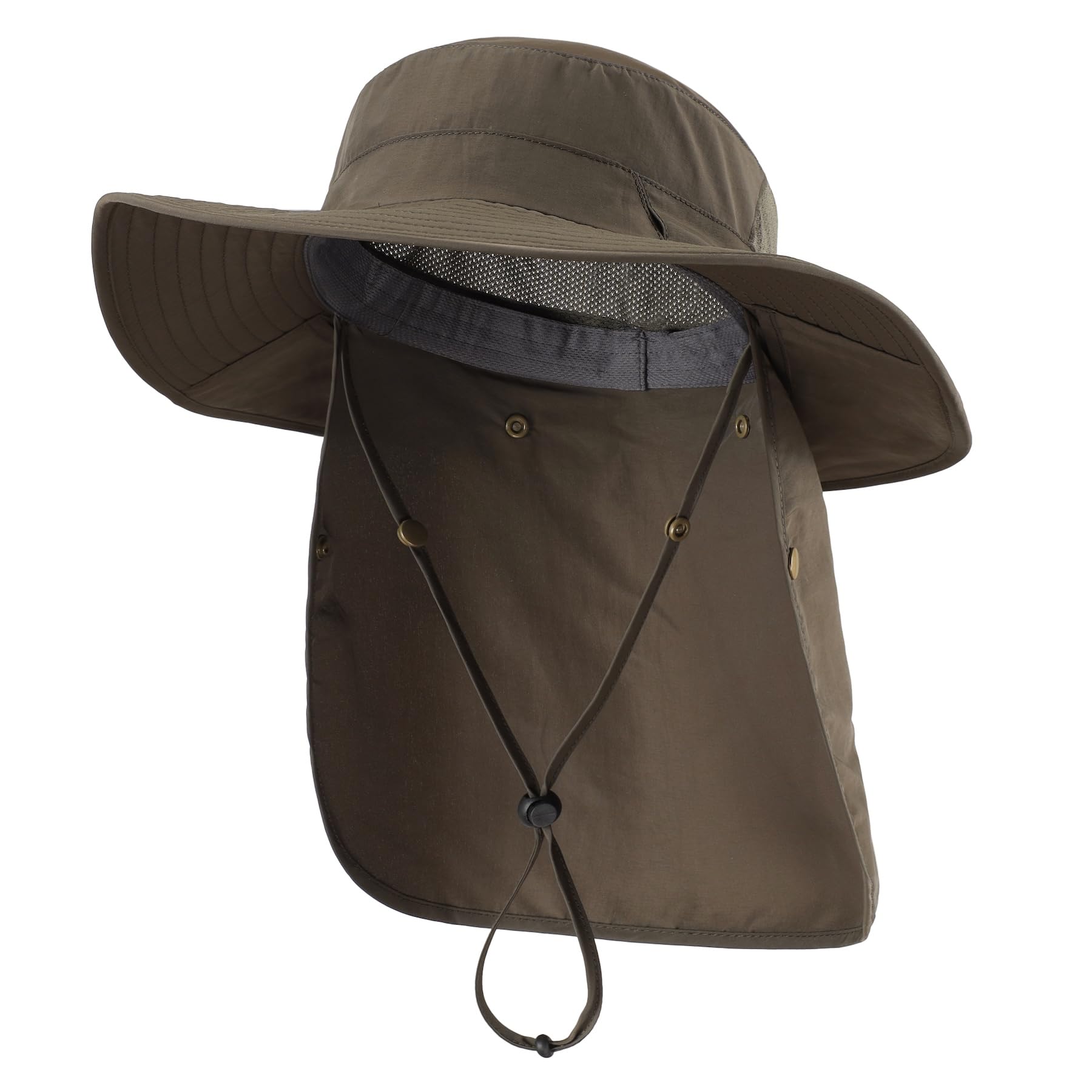 Home Prefer UPF 50+ Wide Brim Sun Hats with Neck Flap Sun Protection Hat for Men Women Gardening Fishing Summer Bucket Hat