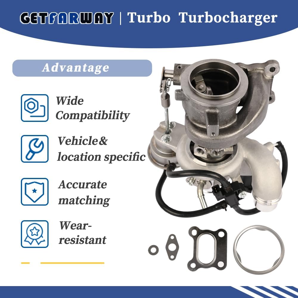 Turbo Turbocharger 12685688 847-1653 TD025L 25206073 Compatible with Chevrolet Equinox 2018-2022│Compatible with GMC Terrain 2018 2019 2020 2021 2022 Replace 4918004160