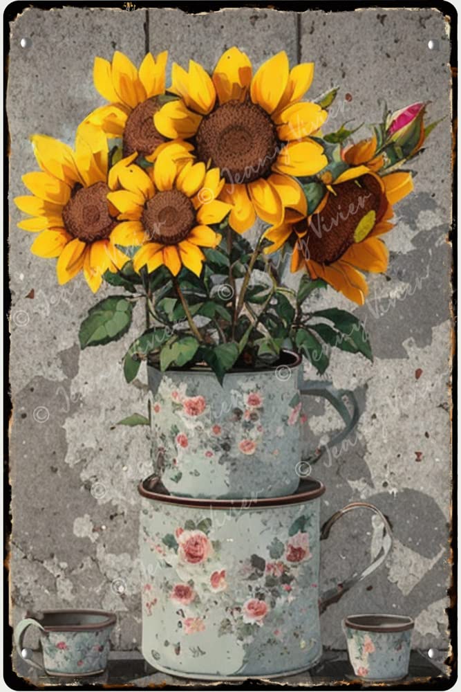 LINQWkk - Targa in metallo con scritta Girasole It's Okay to Make