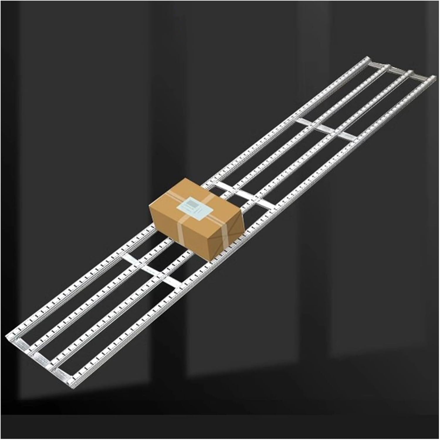Transportador de rodillos ligero sin alimentación para cajas de bebidas, marco de plástico ABS, 30/40/50 cm de ancho, descarga eficientemente botellas de agua y bebidas, 100 cm de longitud, acabado