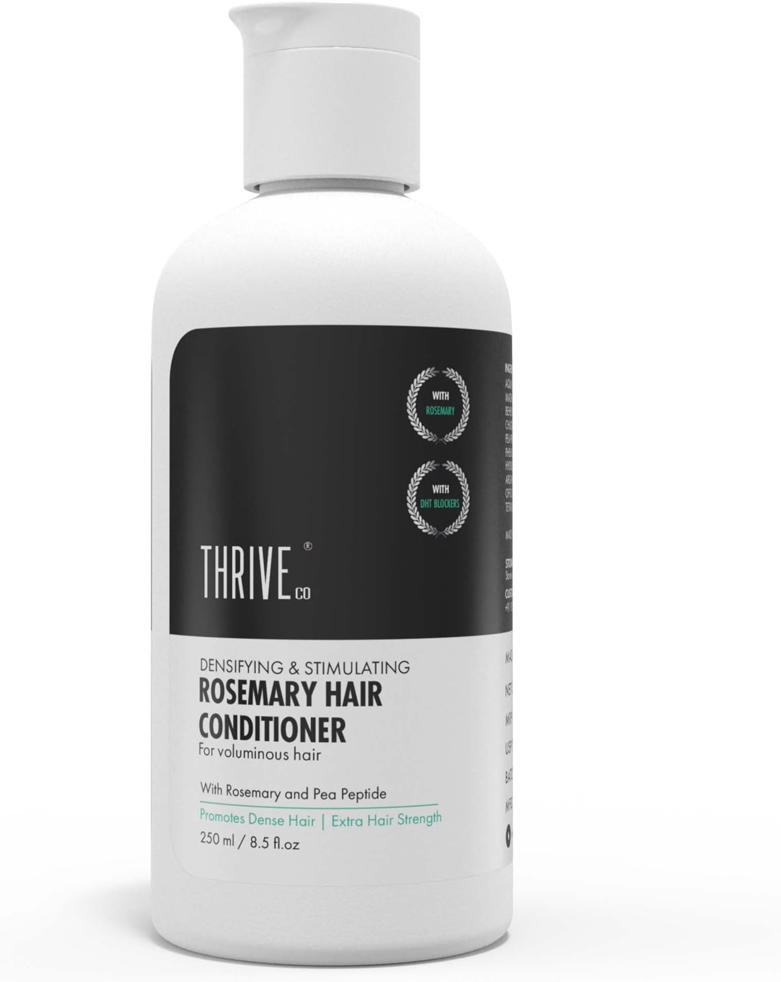 Rosemary Hair Conditioner | Helps Add Volume & Strengthen | With Pea Peptide & Caffeine | Densifying Formula for Fuller-Looking Hair | Paraben & Sulphate Free | For Men & Women | 250 ml
