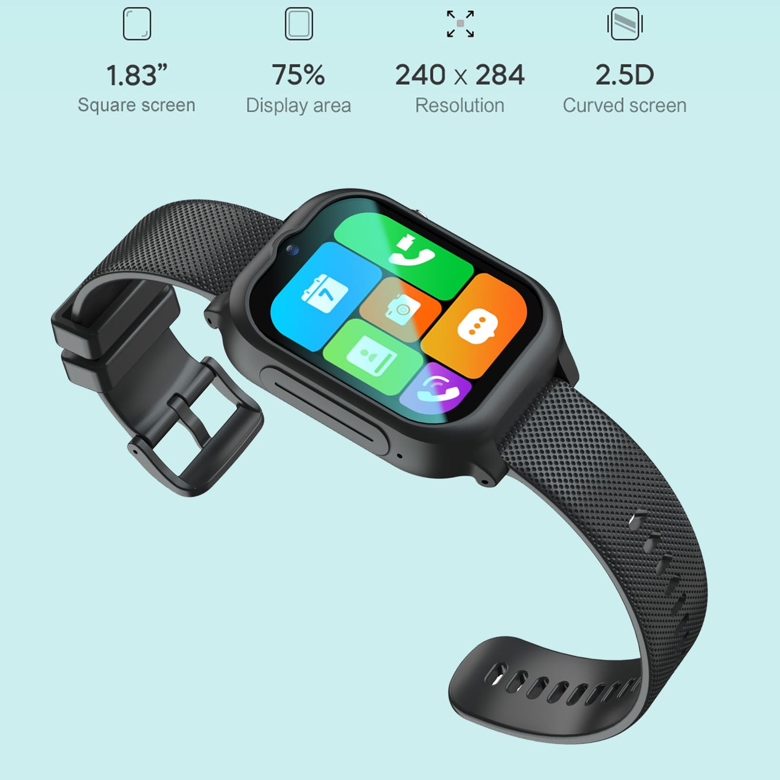 LICAEVEY Smartwatch für Kinder (Jungen und Mädchen), 4G LTE GPS-Tracker, Touchscreen-Smartwatch mit Videoanrufen, SOS-Funktion, LBS-Ortung, Klassenzimmermodus, IP67 Wasserdicht, für