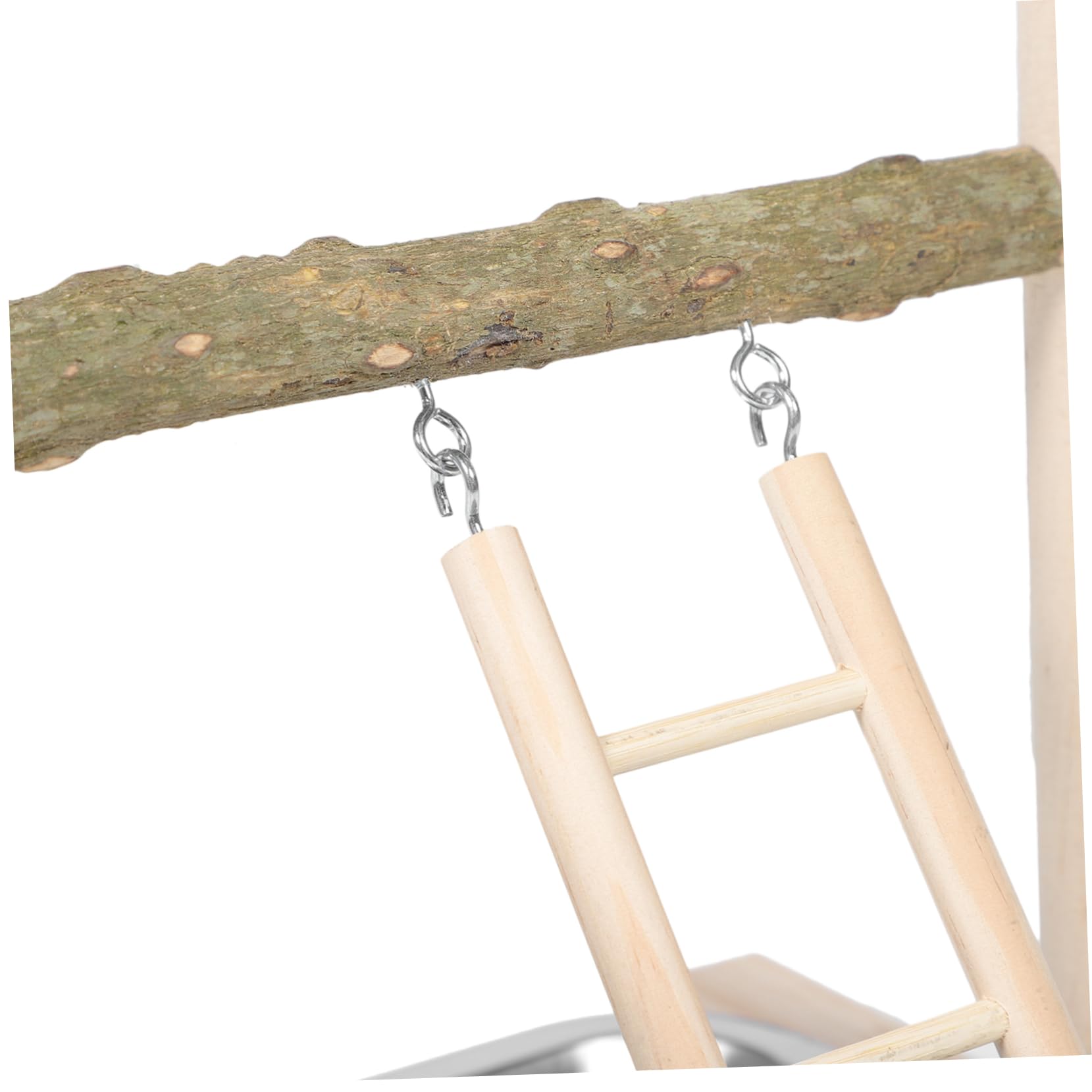 Toddmomy Plataforma de Percha de Madera para Loros Escalera y Columpio, Estante de Entrenamiento para Pájaros, Complementos para Aves, Soporte para Percha de Loro, para Decoración de Jaula