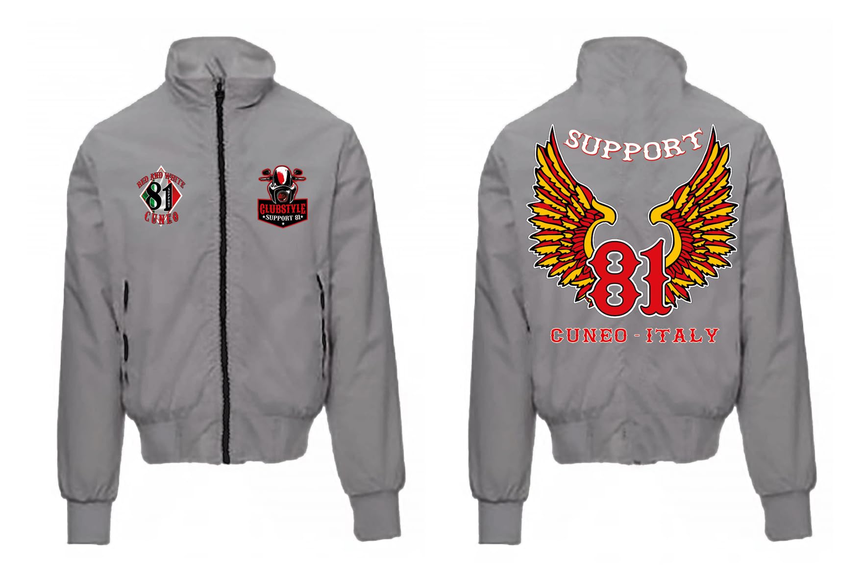 Generico Unisex Bomber Jacket with Back Wings Support Wedge 81 Italy Wedge