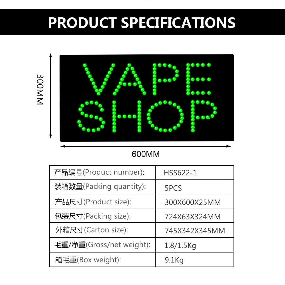 vape shop sign board LED Neon Sign main image 1