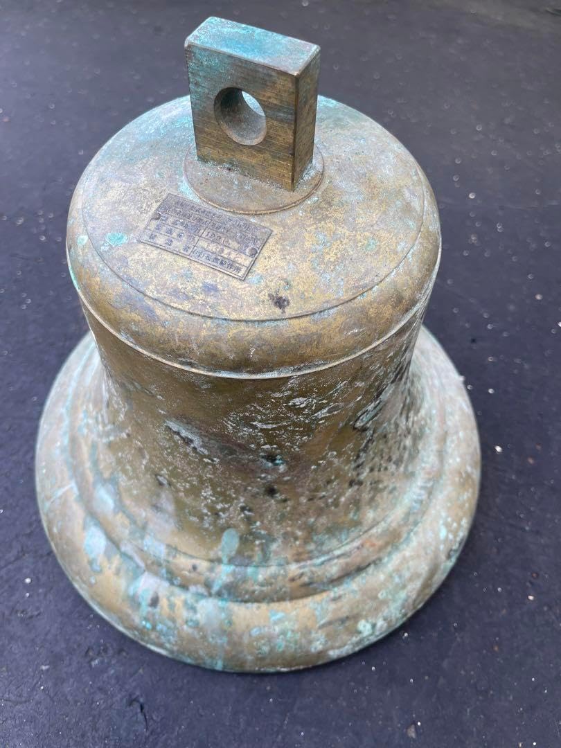 特大30㎝ マリンベル 号鐘 半鐘 レトロ 鈴 大鈴 古物 古銅 風鐸 ベル