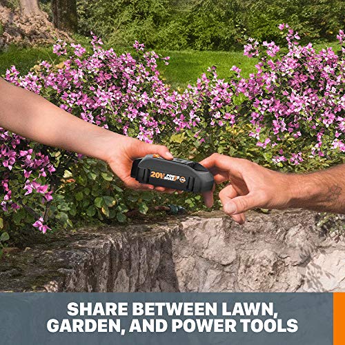 Worx Wg261 20V Power Share 22" Cordless Hedge Trimmer (Battery & Charger Included) And Wa3575 20V Powershare 2.0 Ah Replacement Battery, Orange And Black #TOP6