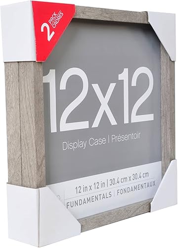 Miniatura 4 de MICHAELS - Paquete de 2 fundamentos grises de 12 x 12 pulgadas Shadowbox de Studio Décor