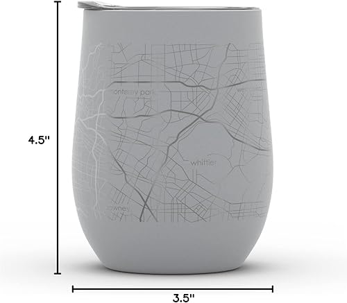 Vista 1175 de Well Told Lexington Kentucky Map - Vaso de vino aislado con grabado de mapa de Kentucky, taza de acero inoxidable grabada (12 onzas, verde domingo)