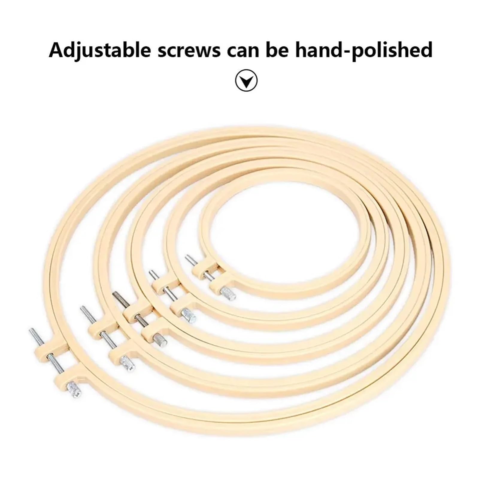 MRKU Soporte para Bastidor de Bordado DIY, Kit de Costura para Punto de Cruz, Mini Bastidor de 5/6/8 Pulgadas, Anillo de plástico Redondo para Manualidades y Costura.