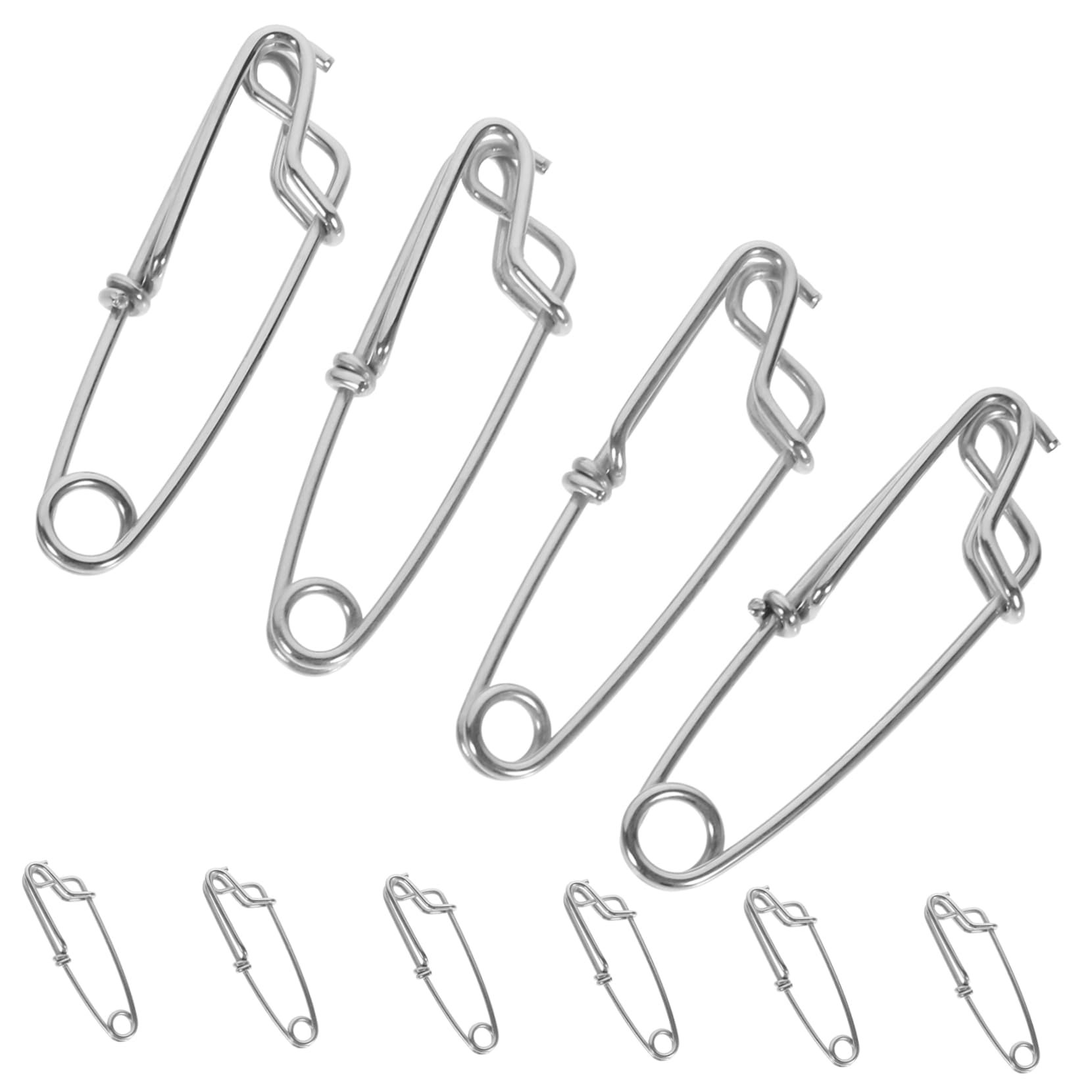 ibasenice 5 Ensembles Épingle À Paupières Connecteur Rapide Fishing Peches Poisson Accessoires De Pêche pour Hommes Accessoires De Pêche en Bateau Acier Inoxydable Silver 10 Pièces * 5