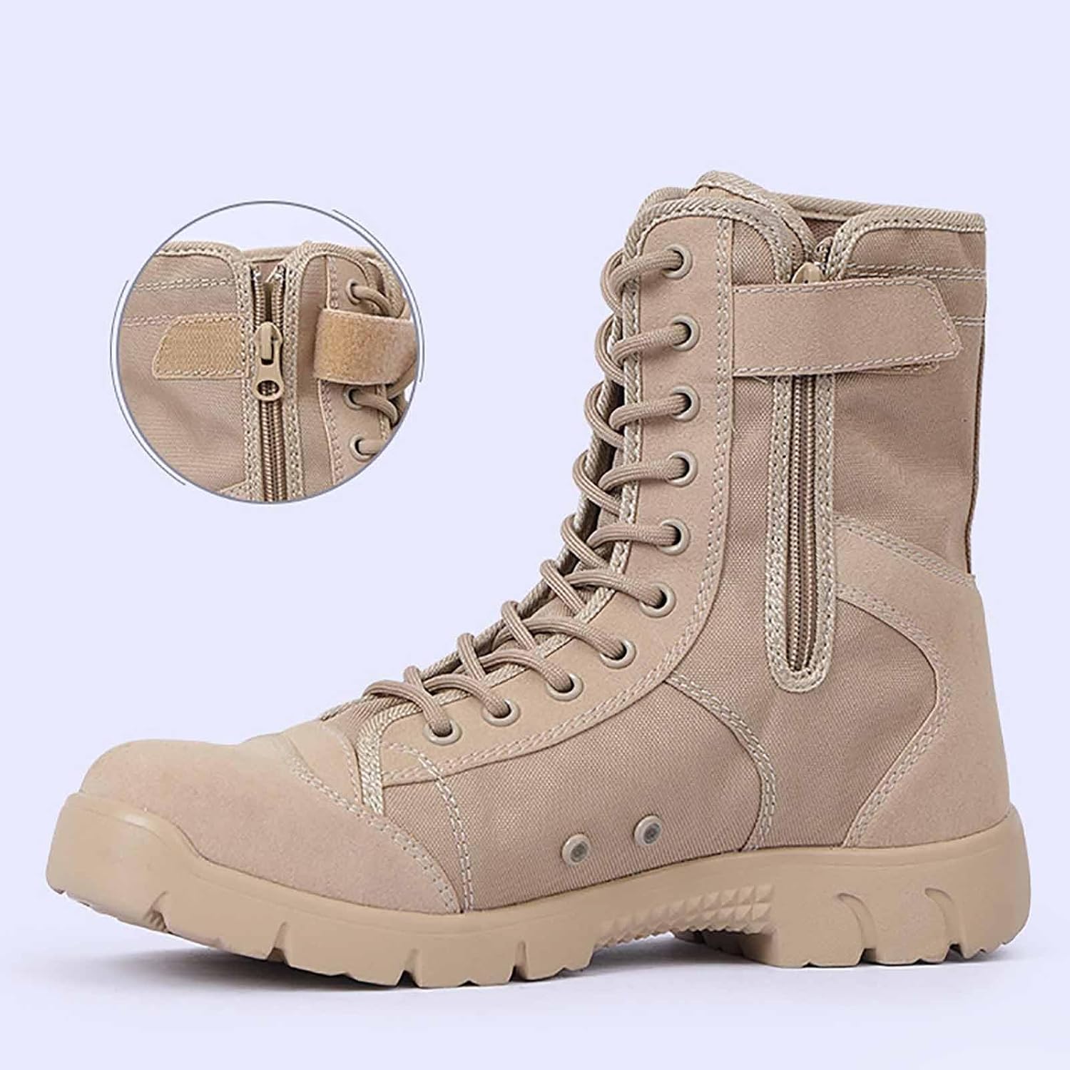 NVBHOF High-Top Tactical Outdoor Boots, Lightweight Lace Up Tactical Combat Boots, Waterproof Breathable Men's Military Tactical Combat Boots, for Combat Desert Boots