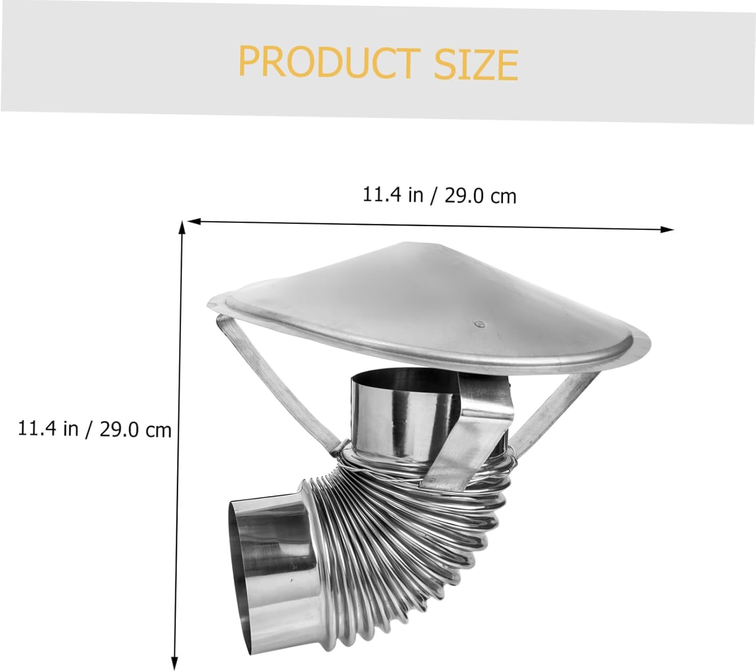 Generic Chimney Rainproof Cap Roof Vent Protector for Garden Fireplace Handmade from Galvanized Easy Installation Windproof Design