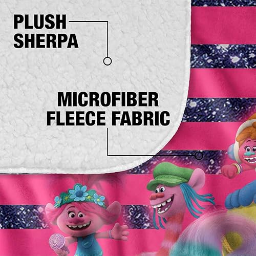 Miniatura 4 de Manta de Trolls, 50 x 60 pulgadas, manta de sherpa supersuave con tacto sedoso