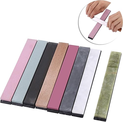 Miniatura 2 de Juego de 8 piedras para afilar cuchillos, afilador de cuchillos profesional, kit de afilador de piedra de afilar con base de 240 # a 10000 #, grano