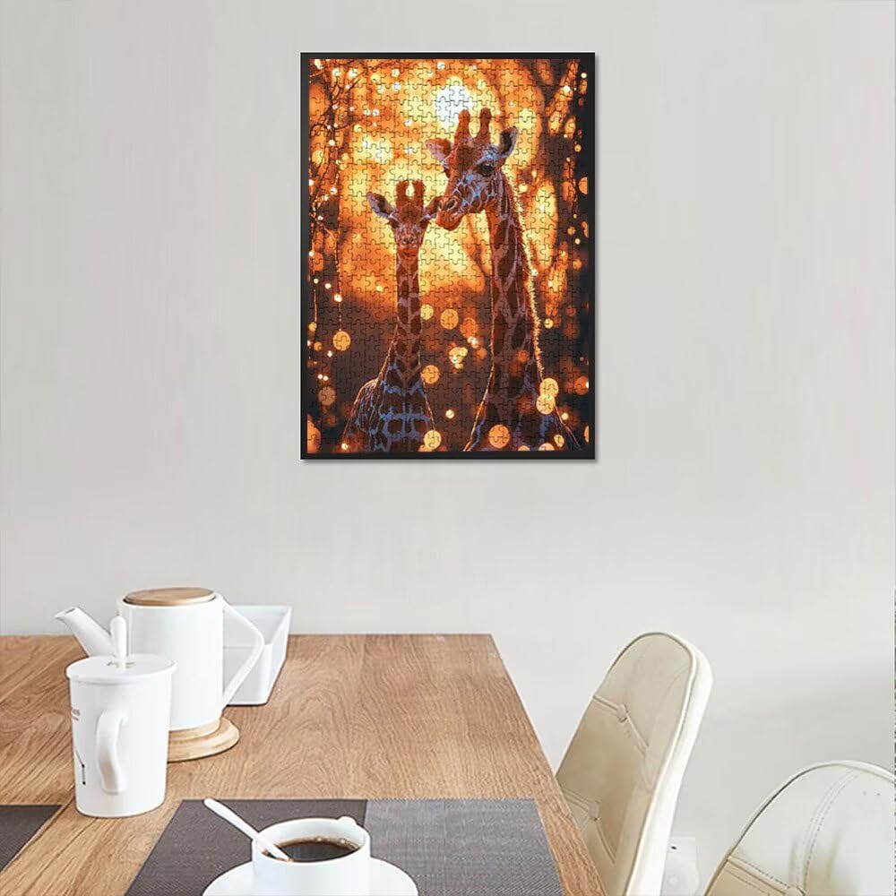 Puzzle 4000 sztuk, pomarańczowy jeleń puzzle dla dorosłych 4000, drewniane puzzle, klasyczne gry edukacyjne, niemożliwe wyzwanie, gry i zajęcia rodzinne, prezent kreatywny DX0YL1144