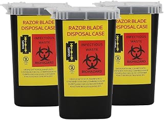 Sharps Container, 3pcs Tattoo Waste Needle Storage Box Tattoo Blade Syringe Needle Trash Container Case