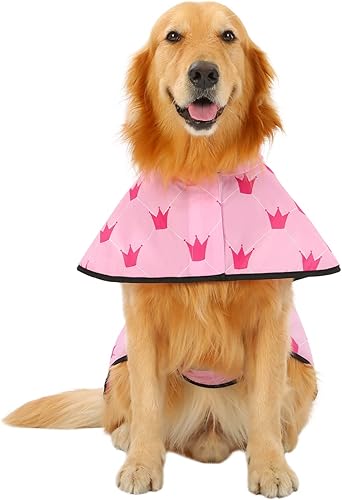 Miniatura 2 de HDE - Impermeable con capucha para perros y cachorros, tallas S-XL (Princesa, talla M)