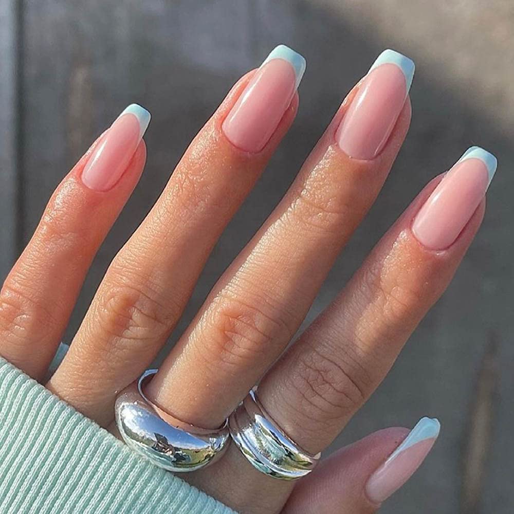 Buy Feilisa 24pcs French Fake Nails Glossy Women S Square Press On Nails Short Blue Fake Nails Pink Acrylic False Nails Art Tips Sets Online In Turkey B099rw39wp Buy Feilisa 24pcs French Fake Nails Glossy Women S Square Press On Nails Short Blue Fake Nails Pink Acrylic False Nails Art Tips Sets Online In Turkey B099rw39wp