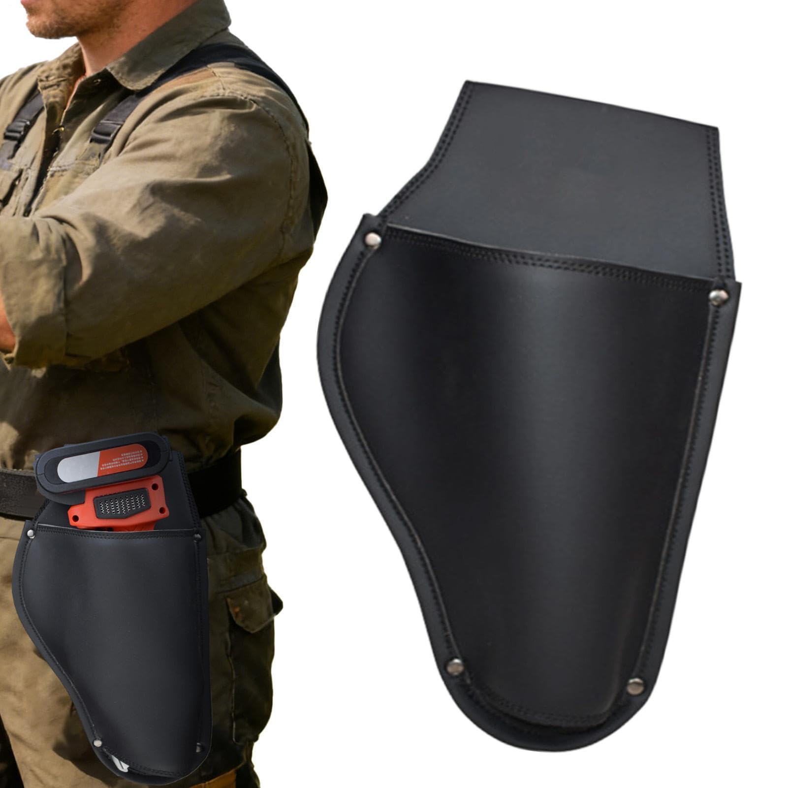 Sac de ceinture pour outils de jardin et sécateur, organisateur portable de hanche noir