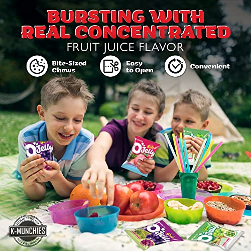 K-Munchies Orion O'jelly Gummy Candy Variety Pack - 12 Packs Of Natural Fruit Gummies Candy In Real Concentrated Fruit Juice Flavors - Soft Chewy Jelly Candy - Perfect Fruit Snacks For Kids And Adults #TOP3