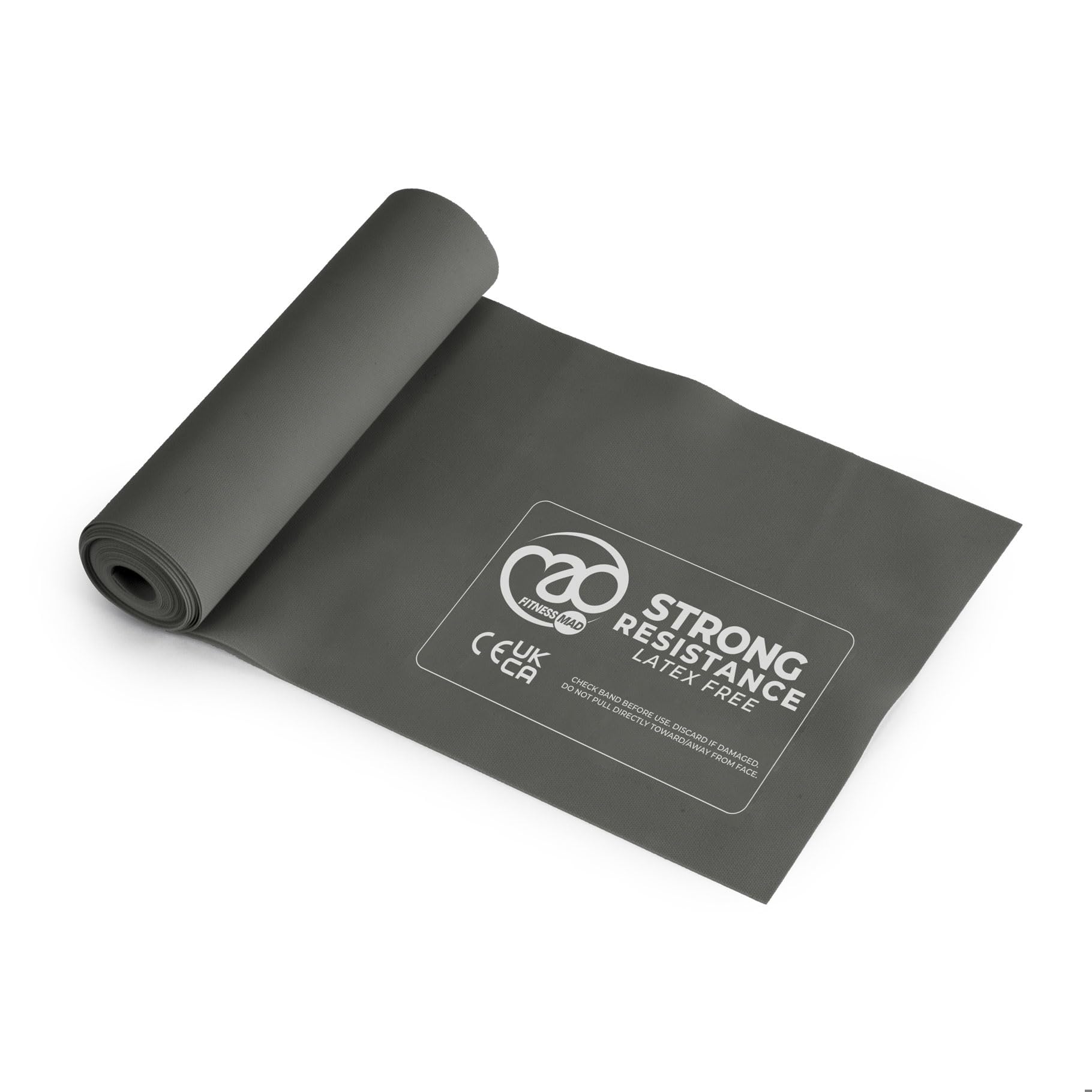 Fitness-Mad Latex Free Resistance Bands | Elastic Exercise Band in 4 Different Resistance Levels | Great for Strength Training, Therapy & Rehab | Single Band or Set of 3, 1.5m long