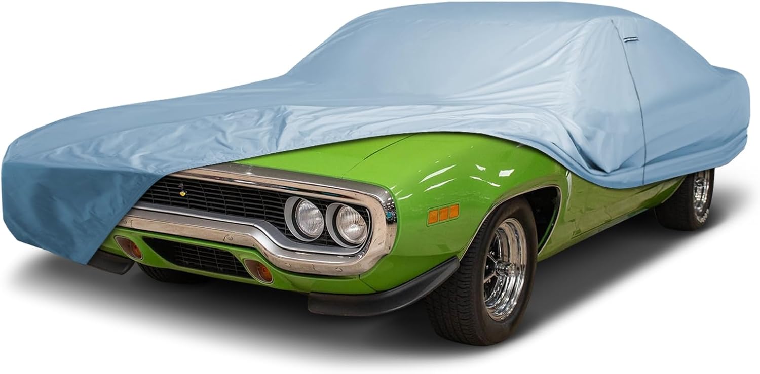 iCarCover Custom Car Cover for Plymouth Roadrunner, Waterproof All-Weather Rain Snow UV Sun Protector Full Exterior Indoor Outdoor Car Cover with Strap (Year Fits 1968-1972)
