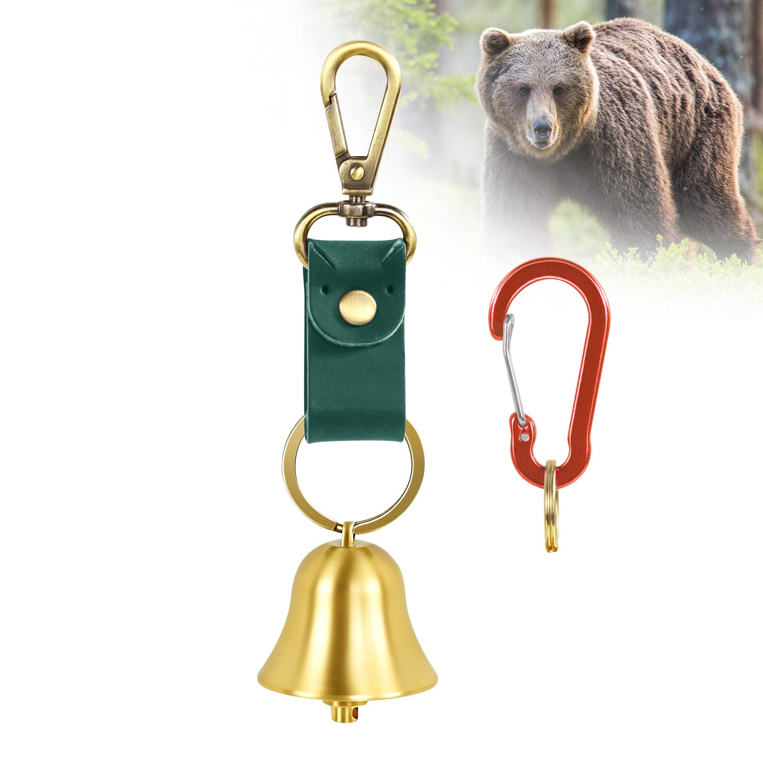 Amazon | SORAMOON 熊鈴 真鍮製 熊よけ鈴 消音機能付き 大音量【本革