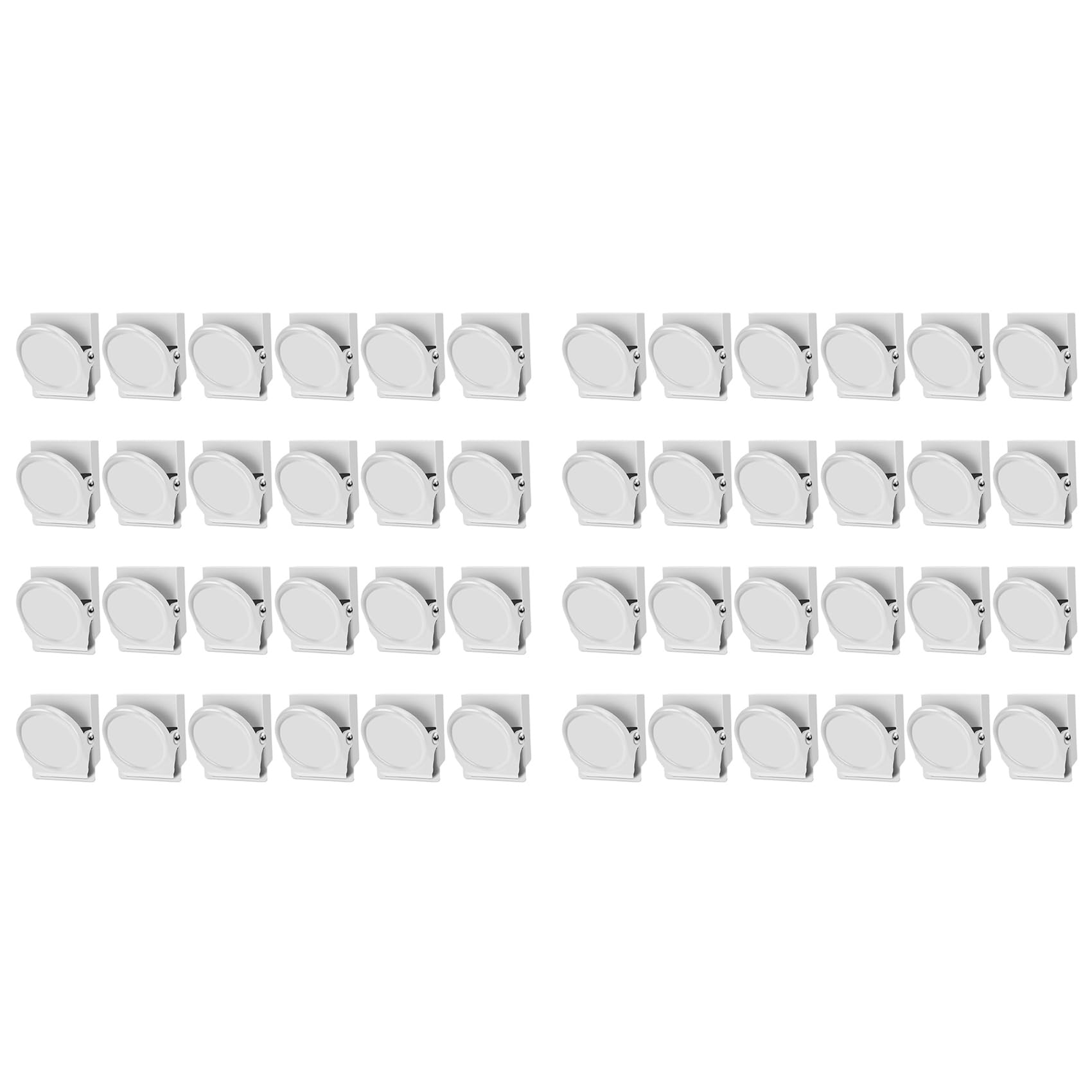 Aundhegrtt Magnetic Clips, 48 Pcs Fridge Magnet Whiteboard Magnets, Metal Clips Refrigerator Magnets, Magnet Clips White