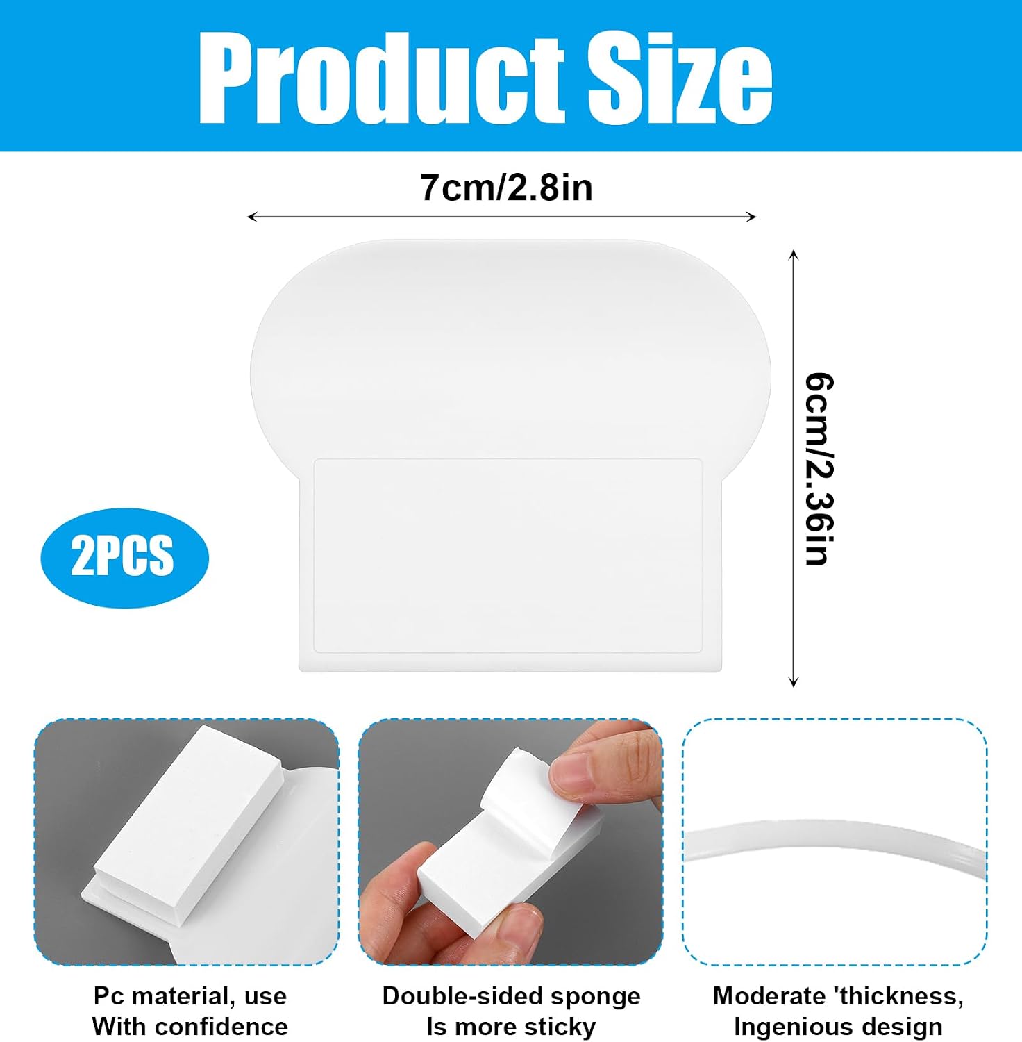 2 Pack Toilet Seat Lifter Tab, Self Adhesive Toilet Lid Lifter