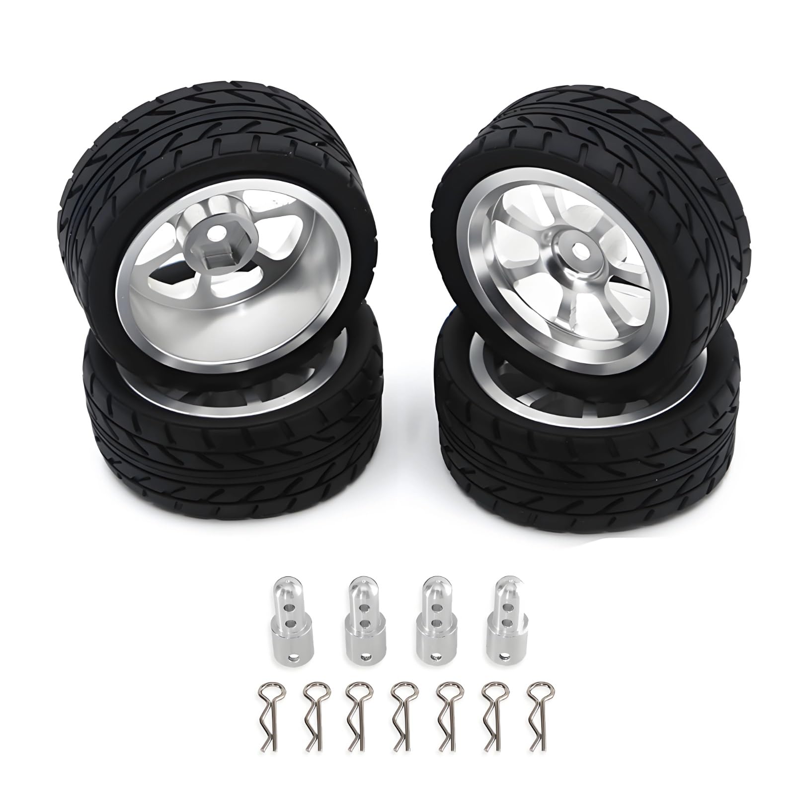 Per MJX Per Hyper Go 14303 14304 14302 14301 1/14 65mm Per Rally Pneumatici Per Ruote In Metallo Ad Alta Resistenza CNC Parti Di Modifica Per Auto RC Accessori RC