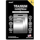 3PCS Titanium Cutting Boards for Kitchen, 100% Pure Titanium Cutting Boards, Double-sided Food Grade & Non Toxic Cutting Board, Easy to clean, Knife-Friendly, Dishwasher