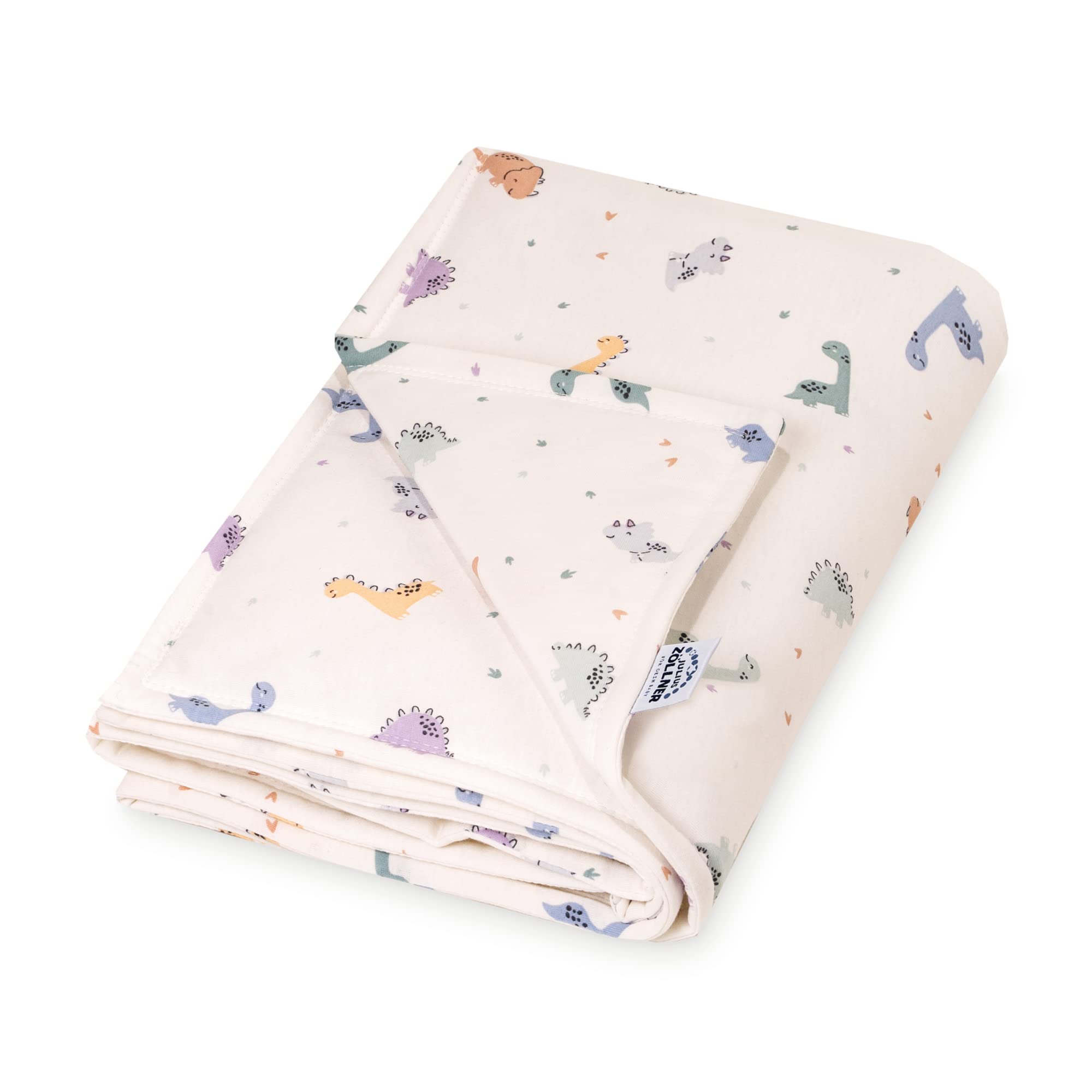 Julius Zöllner Jersey Decke gefüttert aus Baumwoll-Jersey | Gr. 70x100 cm | Made in Germany | OEKO-TEX® STANDARD 100 | LittleDinos