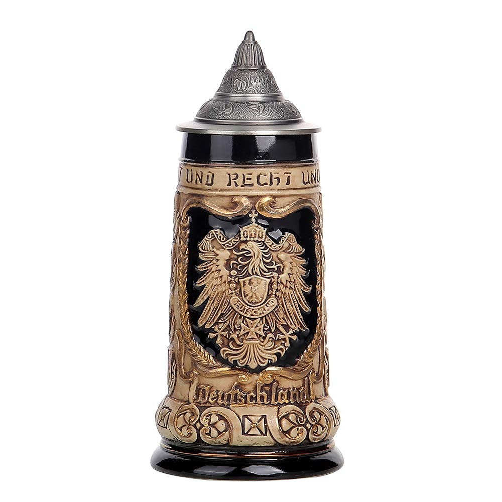 Chope de bière allemande en verre gravé style chope allemand souvenir
