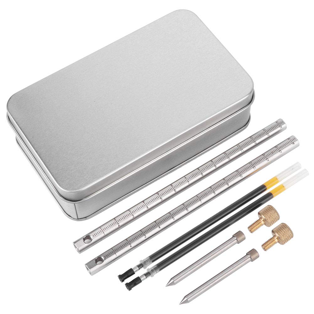 Calibre de Marcado para Carpintería, Herramienta de Trazado Aleación de Aluminio Regla de Calibre de Embutir de Doble Cabeza Trazador Lineal para Carpintería Calibre de Marcado