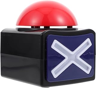 Botão eletrônico de resposta do jogo campainha: botão de jogo de alarme de campainha com luz para sala de aula de jogos de campainhas de jogos para noites de jogos, azul