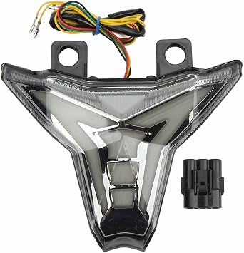 BigKing LED Tail Light Smoke Lens Integrated Turn Signal Replacement for Z1000 Ninja ZX10R ZX10RR 250 400 Rear Brake Signals Lights Motorcycle AccessoriesBlackening