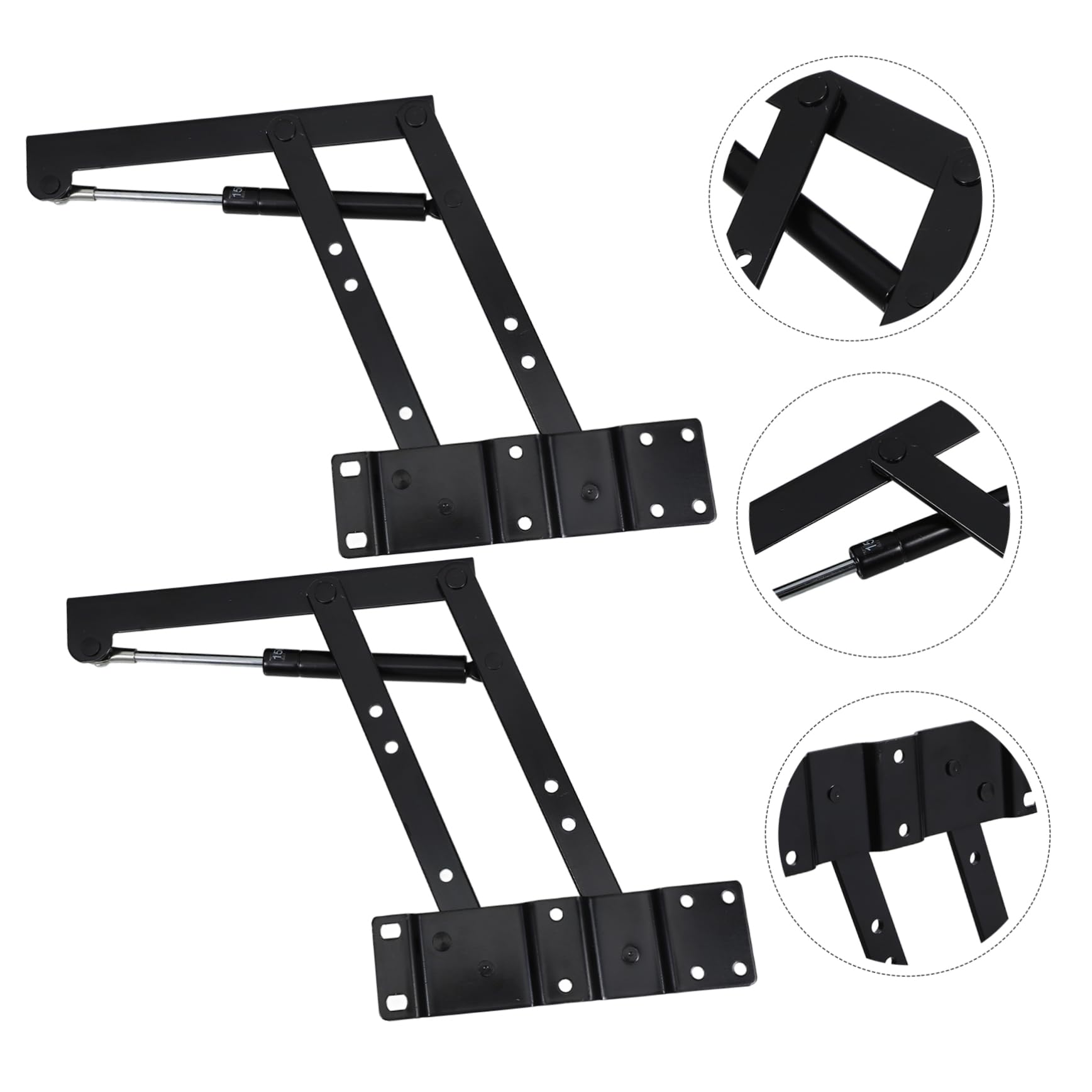SHINEOFI Soporte Elevador para Mesa de Hierro Negro Estructura Resistente y Diseño Plegable Adecuado para Mesa de Centro y Funcional