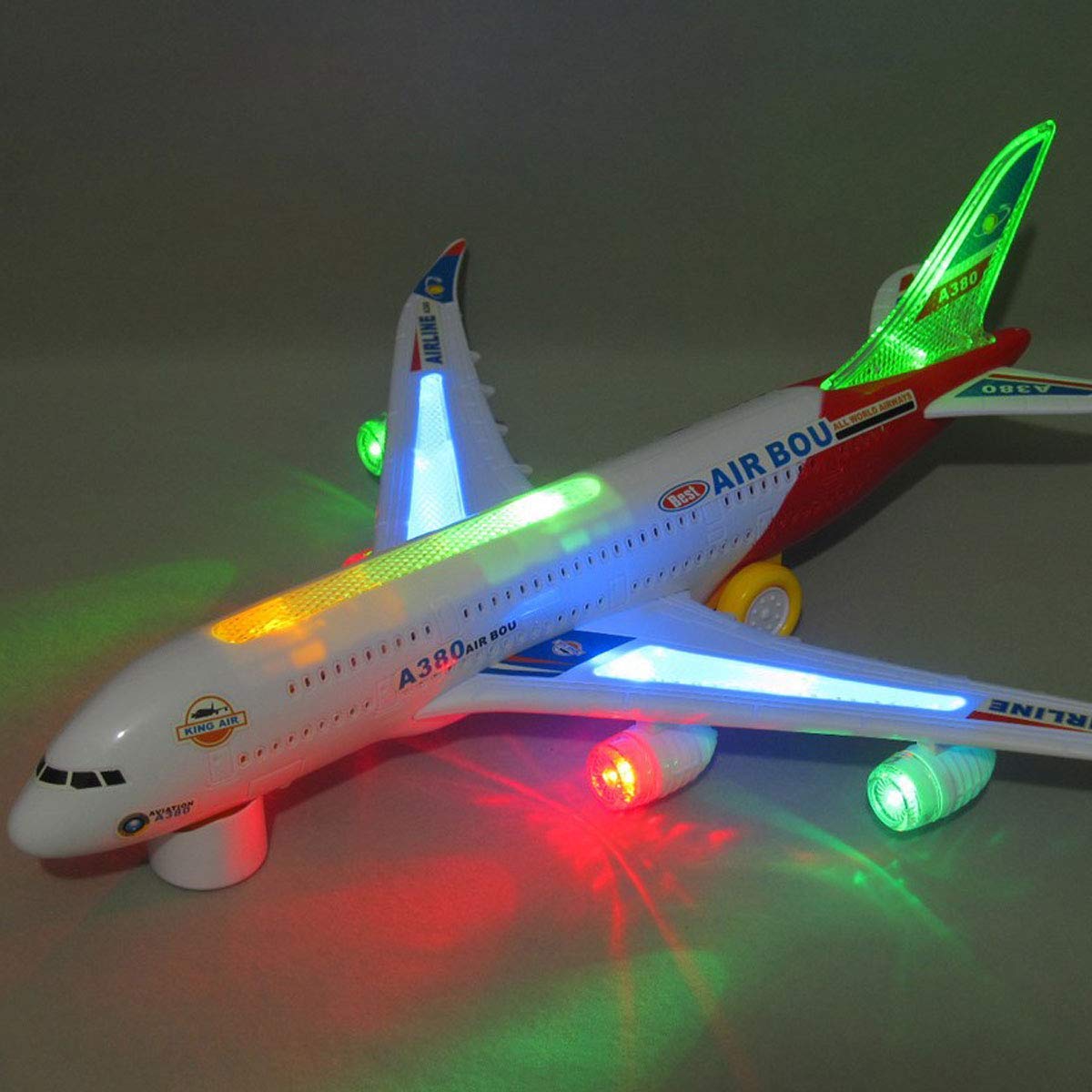 SHANVI Toys Plastic Bump and Go Airplane Toys Model with Light and Sound for Kids (White, Airbus A380) (B09XB722H5) Amazon Price History, Amazon Price Tracker